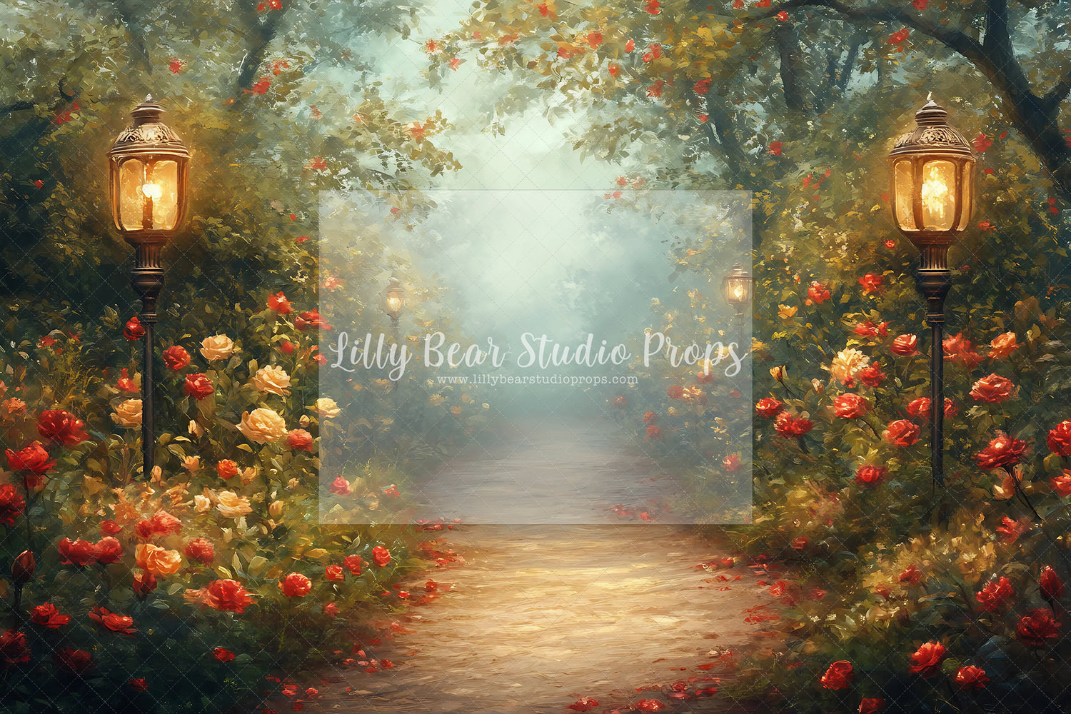 Forest Pathway of Roses