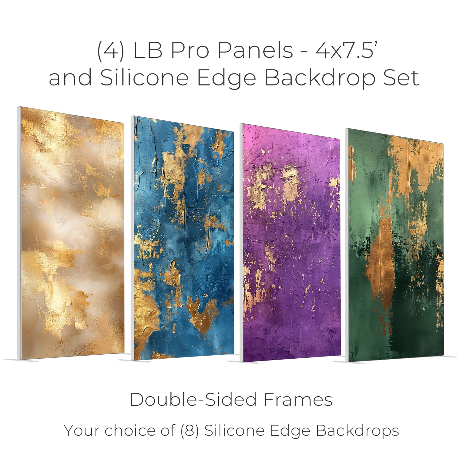 (4) LB Pro 4x7.5 Panels & Backdrop BUNDLE