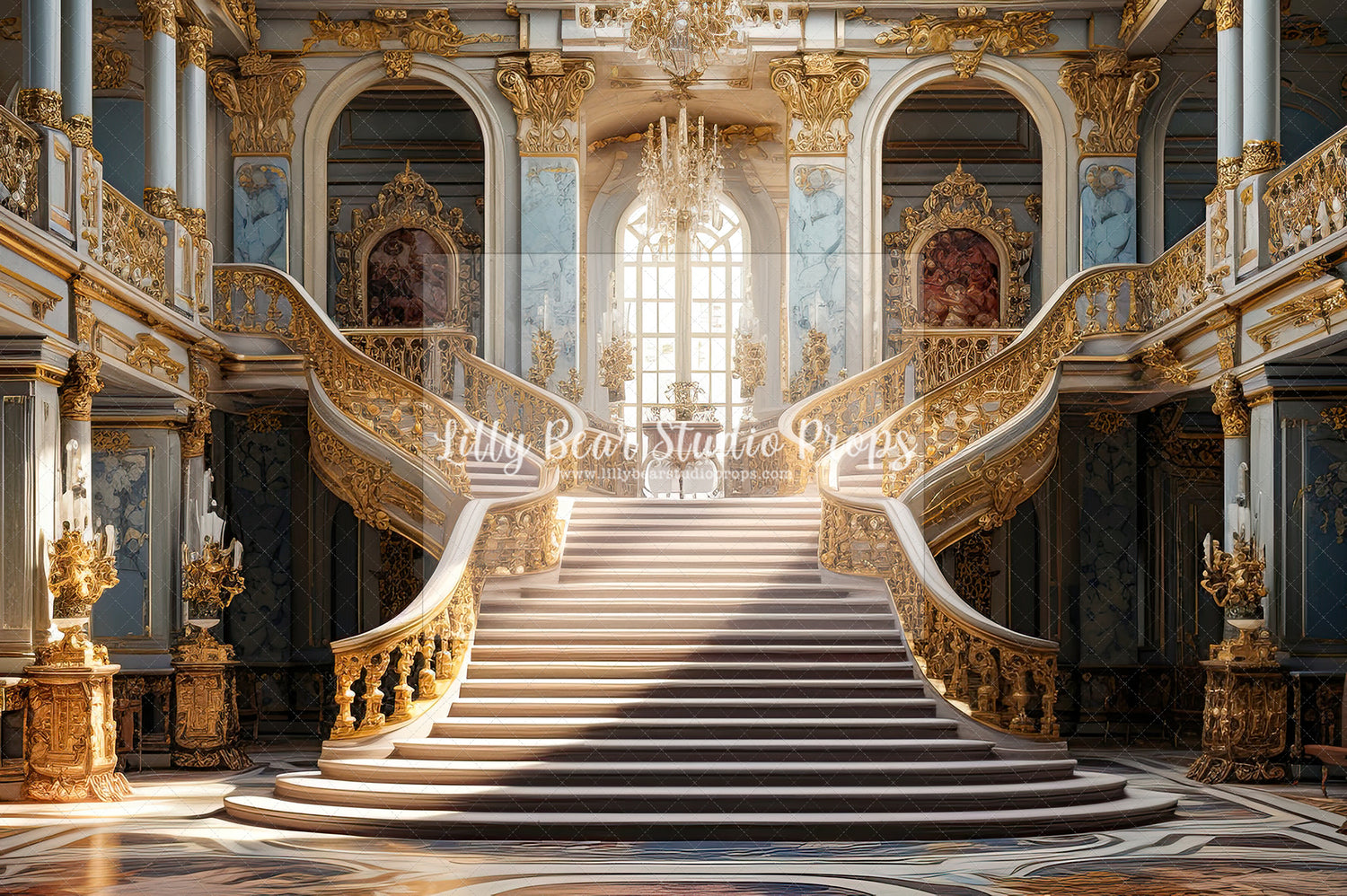 French ballroom stairway