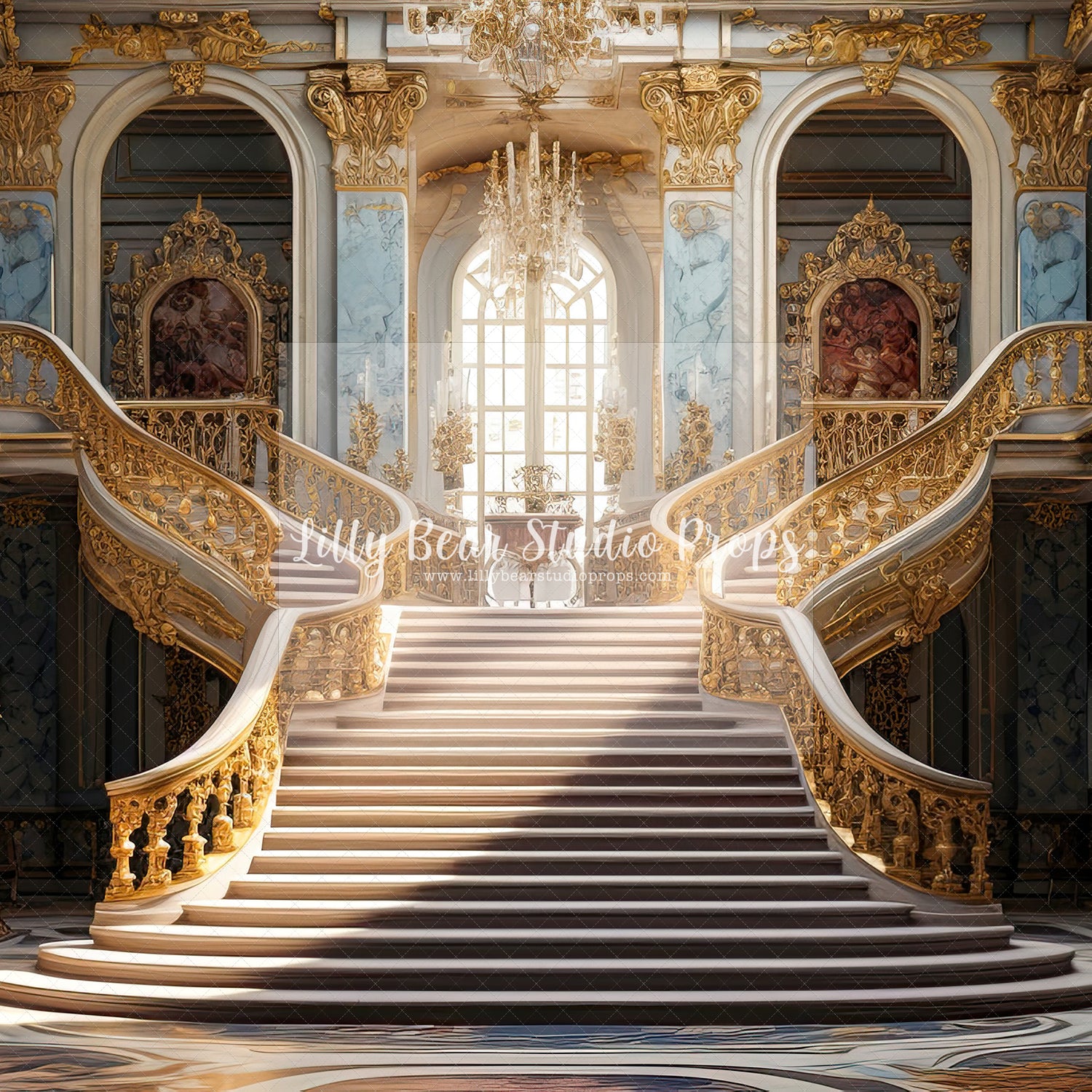 French ballroom stairway