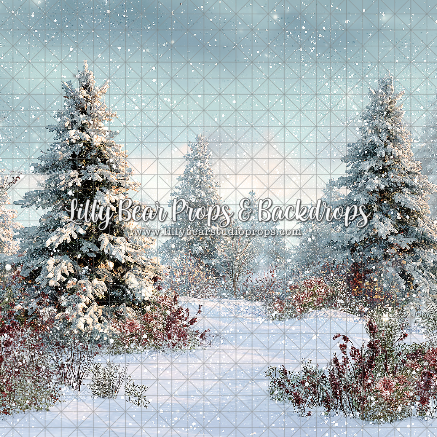 Frosted Evergreen Meadow