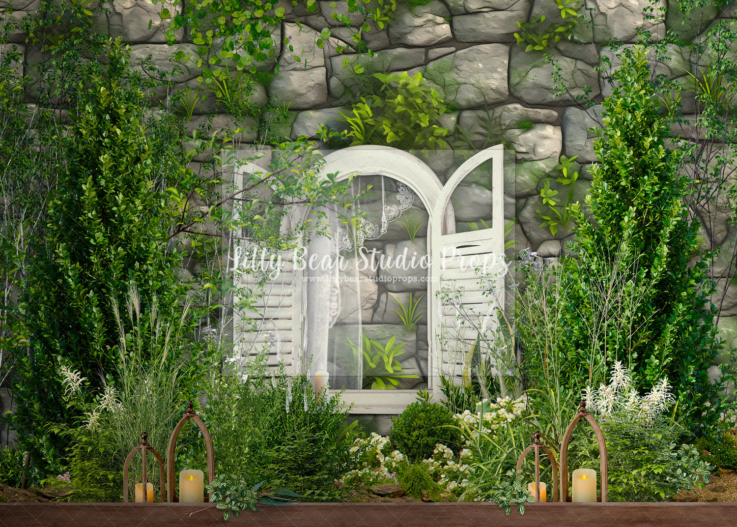 Garden Window Stone Wall