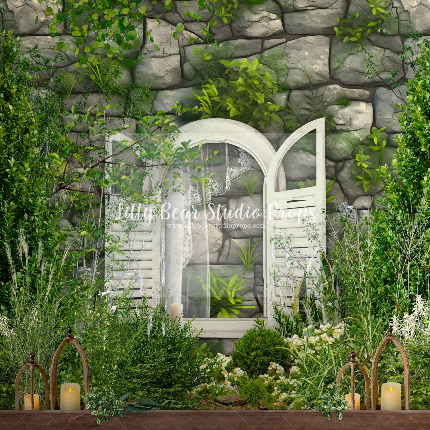 Garden Window Stone Wall