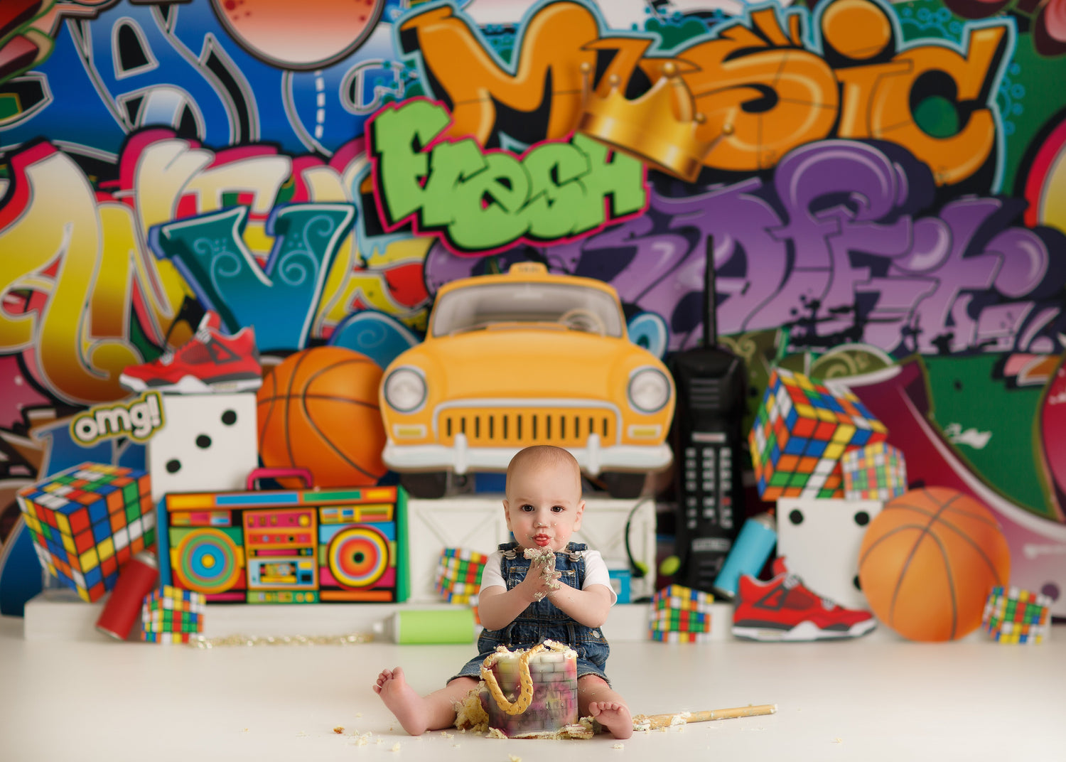 Graffiti - 96x60" Wrinkle Free Fabric RTS