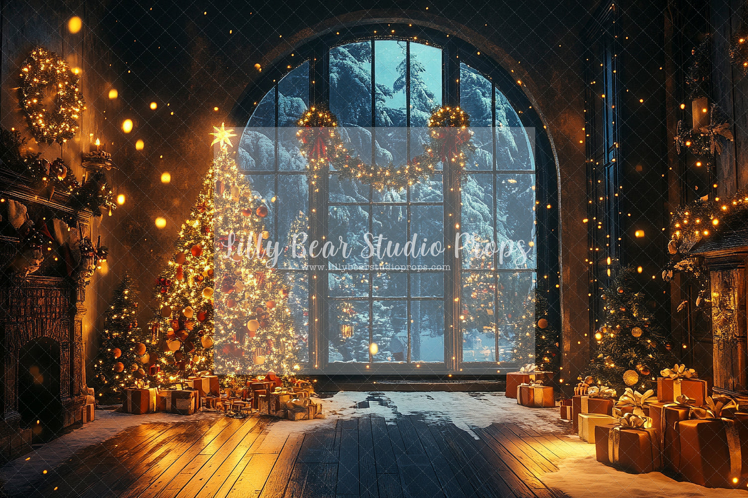 Glowing Christmas Lights Room