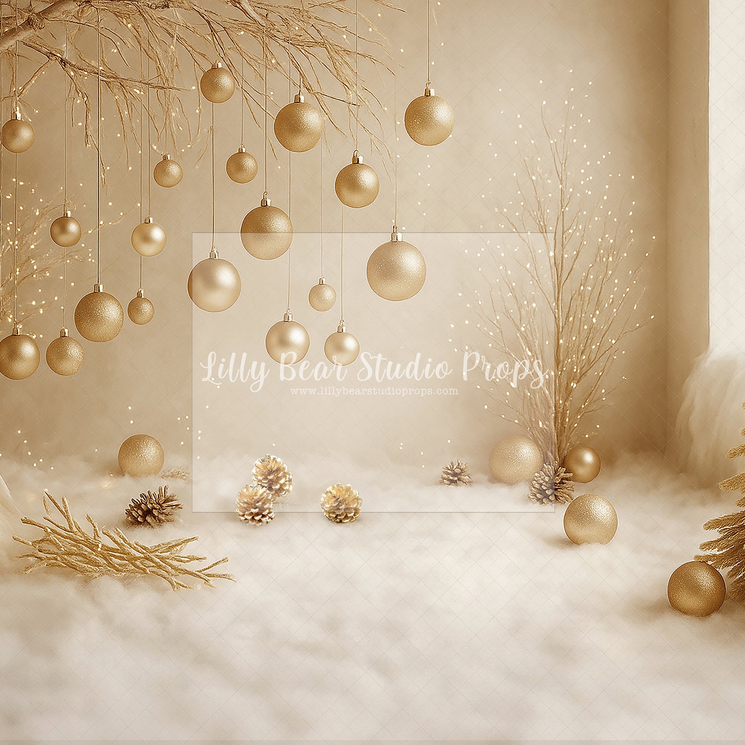 Gold Baubles on Clouds