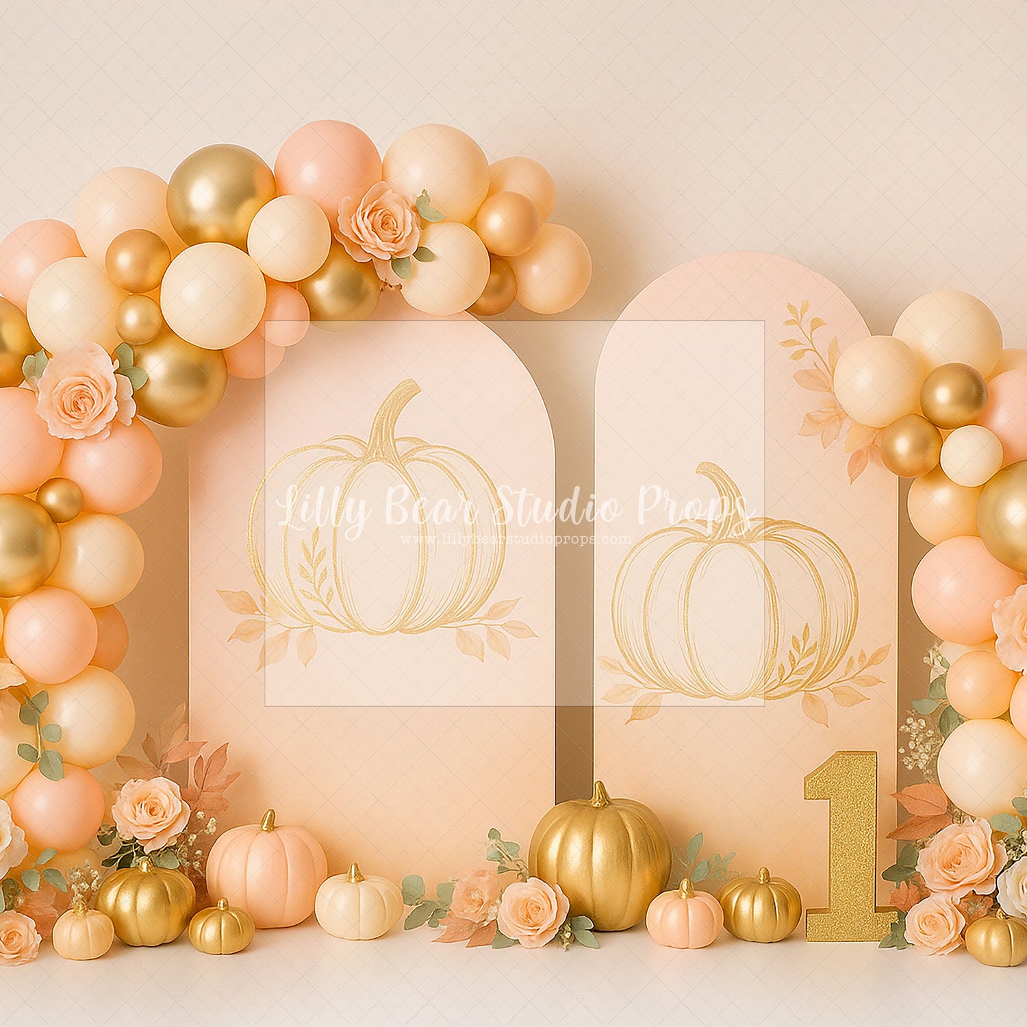 Gold Pumpkin Arches