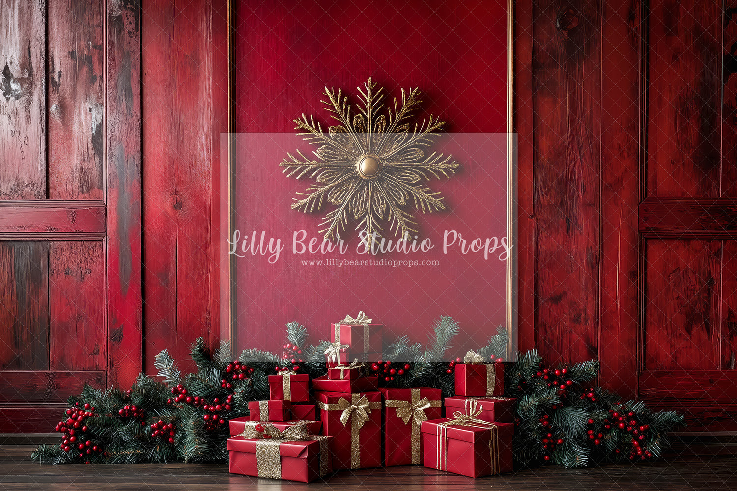 Gold Snowflake Wall