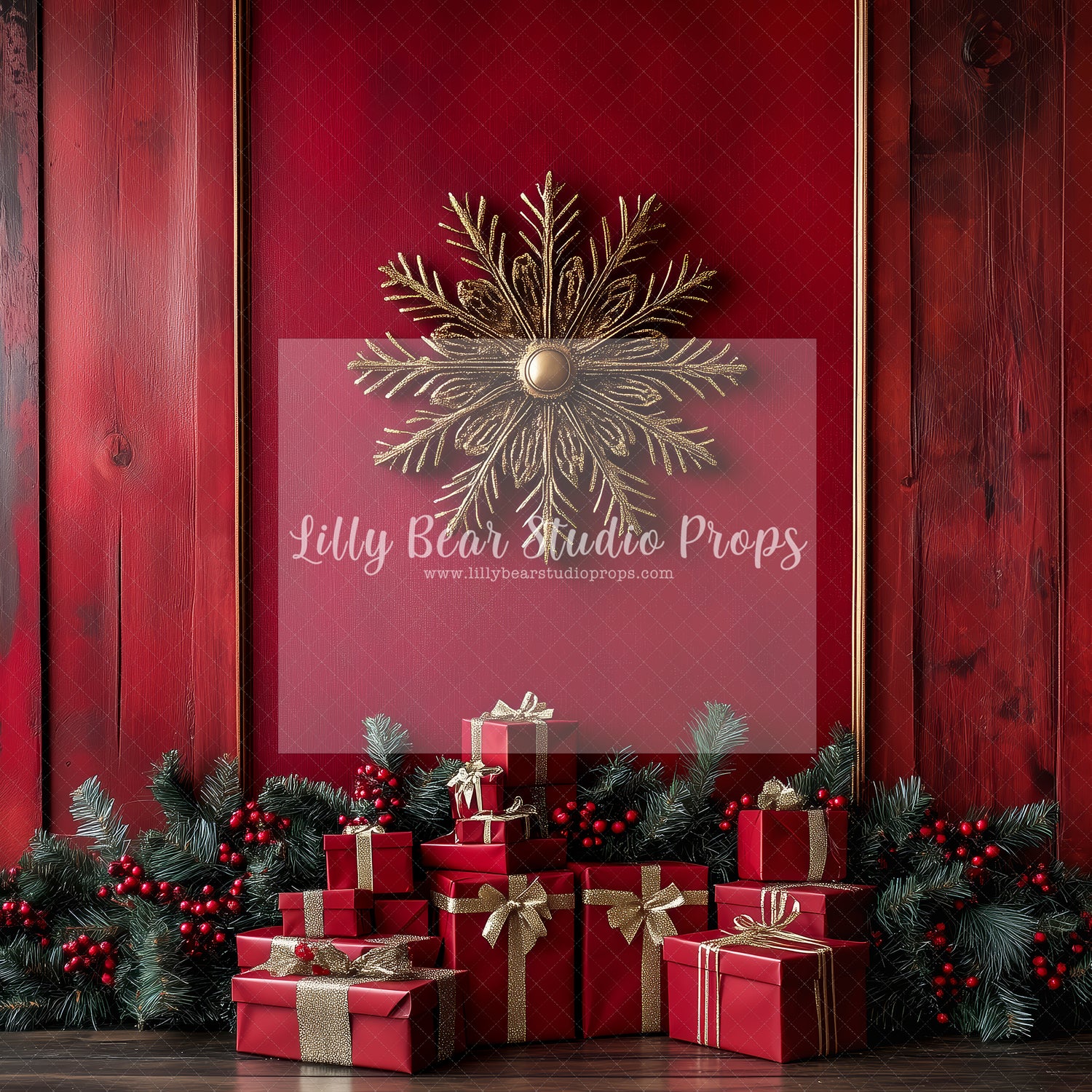 Gold Snowflake Wall