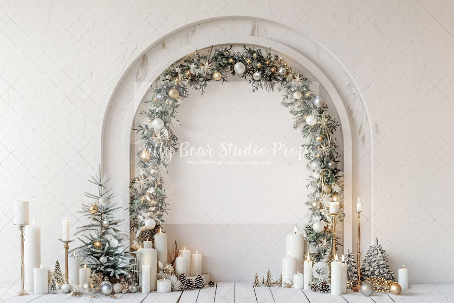 Gold & White Classic Christmas Arch