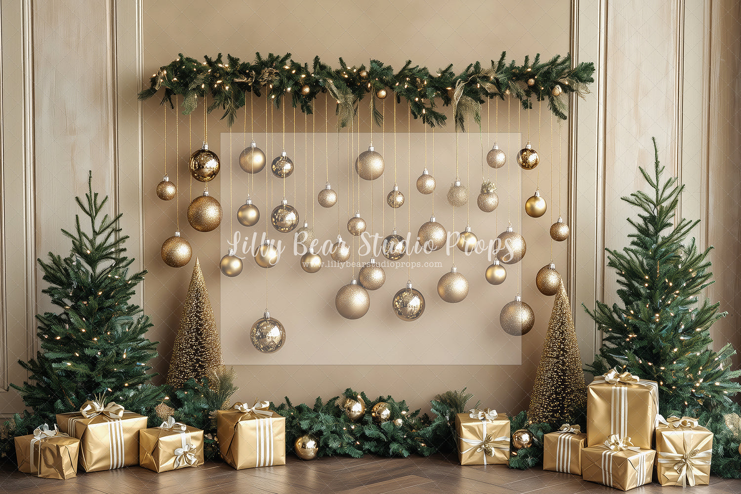 Golden Christmas Balls of Joy