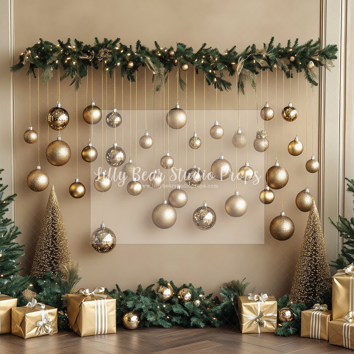 Golden Christmas Balls of Joy