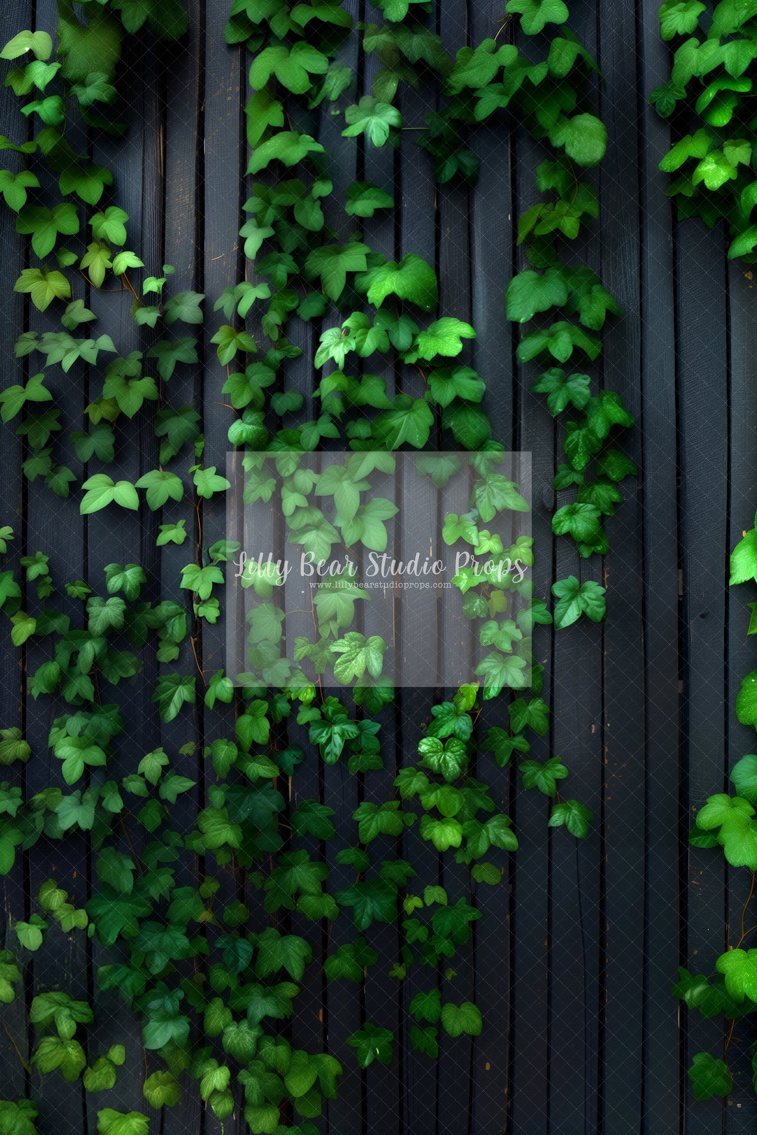 Green Leaves Black Stain Wood Wall-Sweep Options