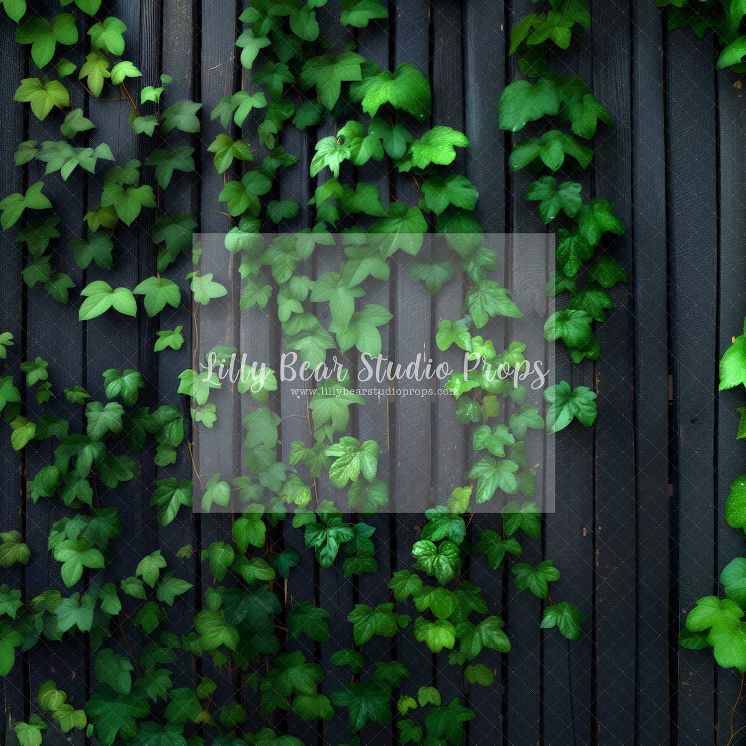 Green Leaves Black Stain Wood Wall-Sweep Options