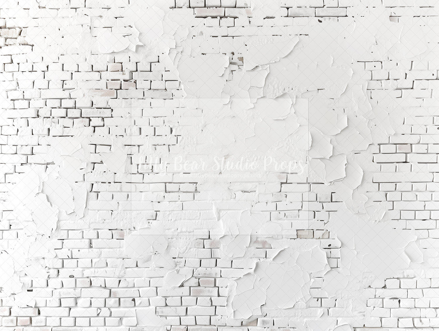 Grunge White Brick Wall - Tester