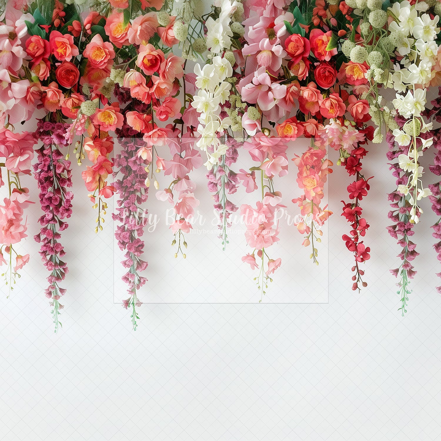 Hanging Flowers in Pinks & Reds