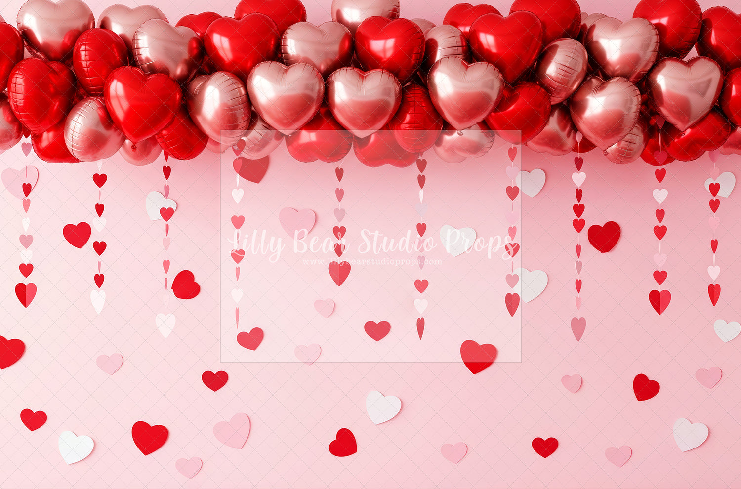 Heart Balloon Clouds Raining Hearts