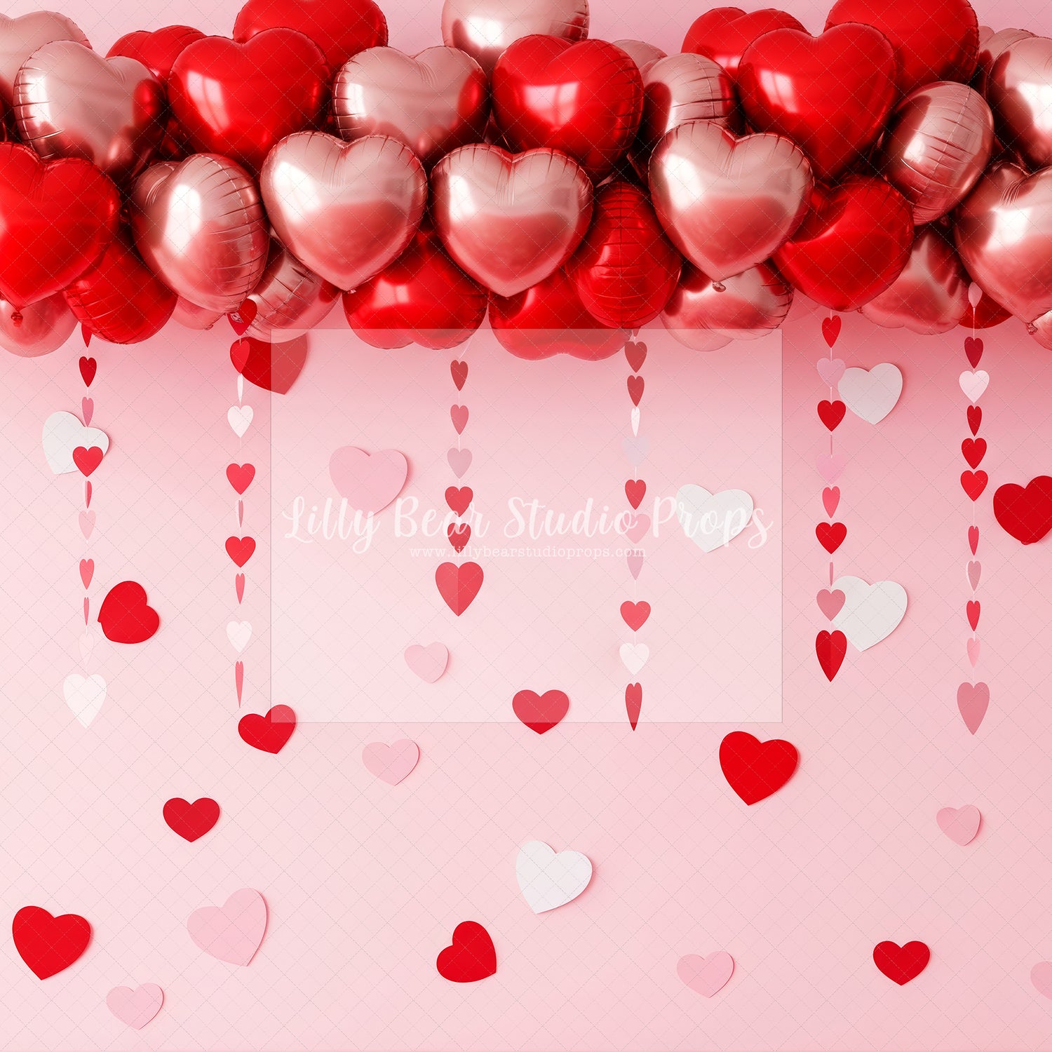 Heart Balloon Clouds Raining Hearts