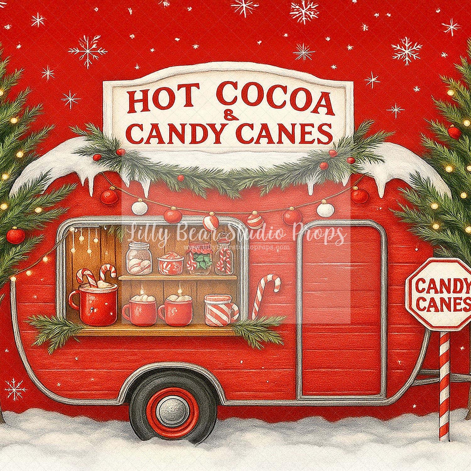 Hot Cocoa & Candy Canes Van - Sweep Option
