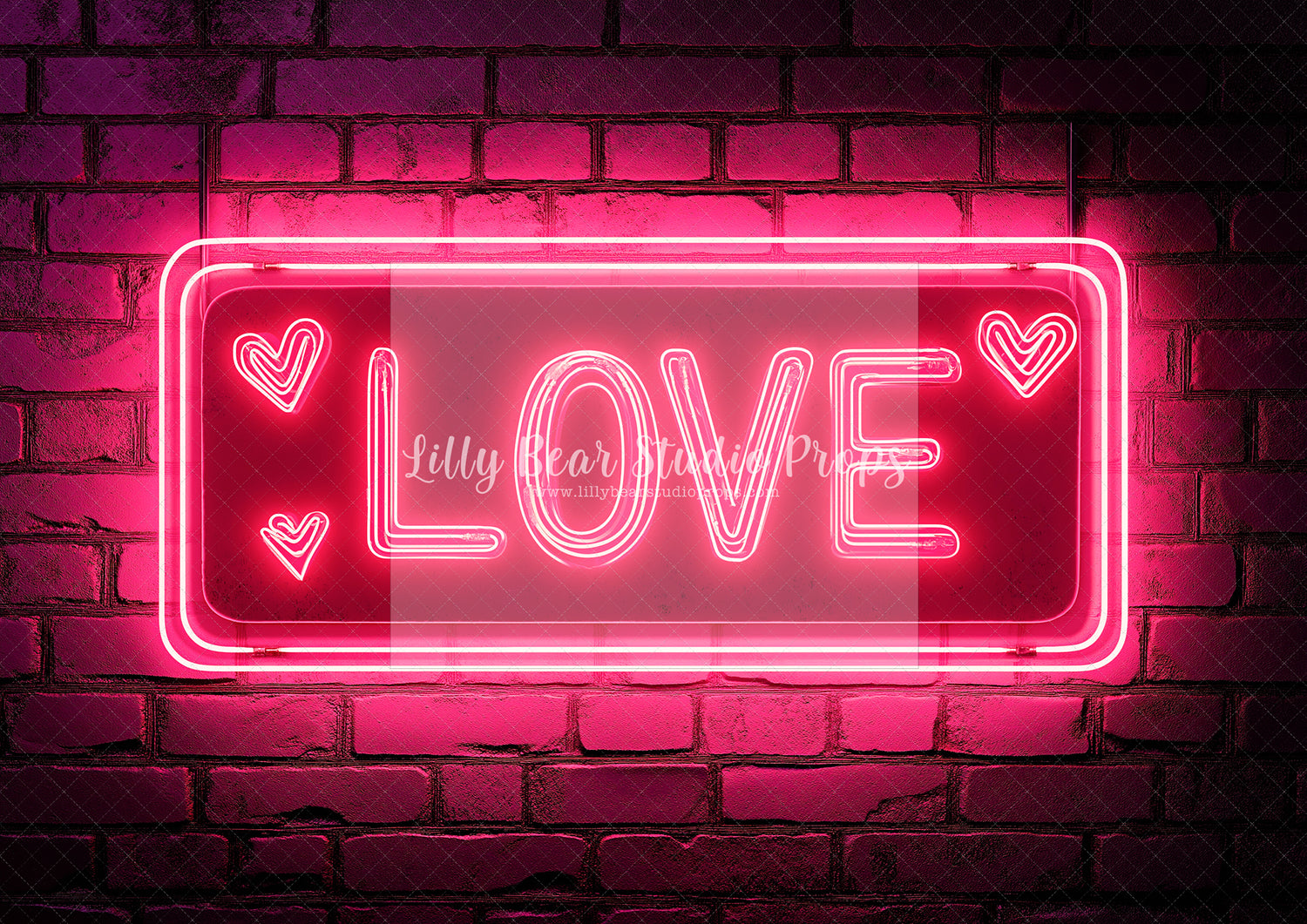 Hot Pink Neon Love