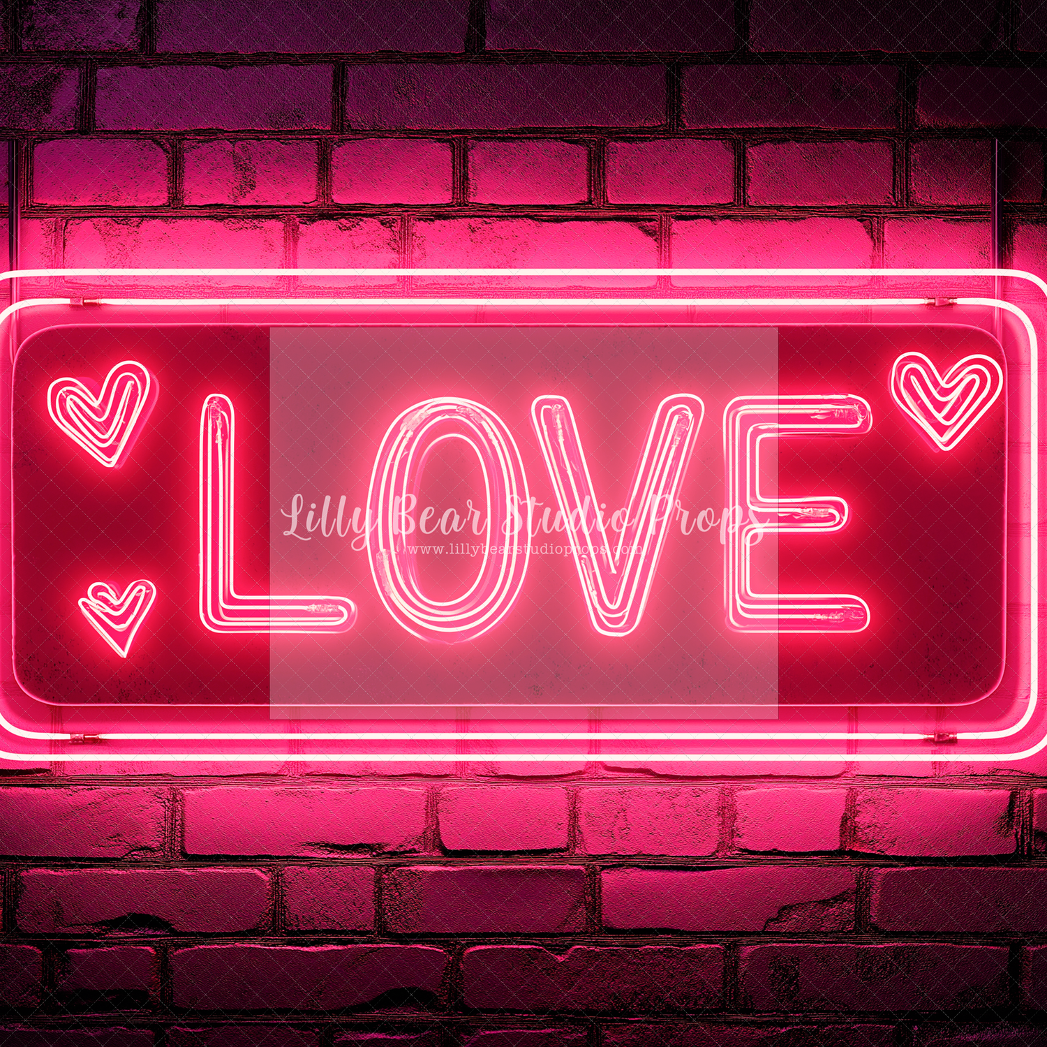 Hot Pink Neon Love