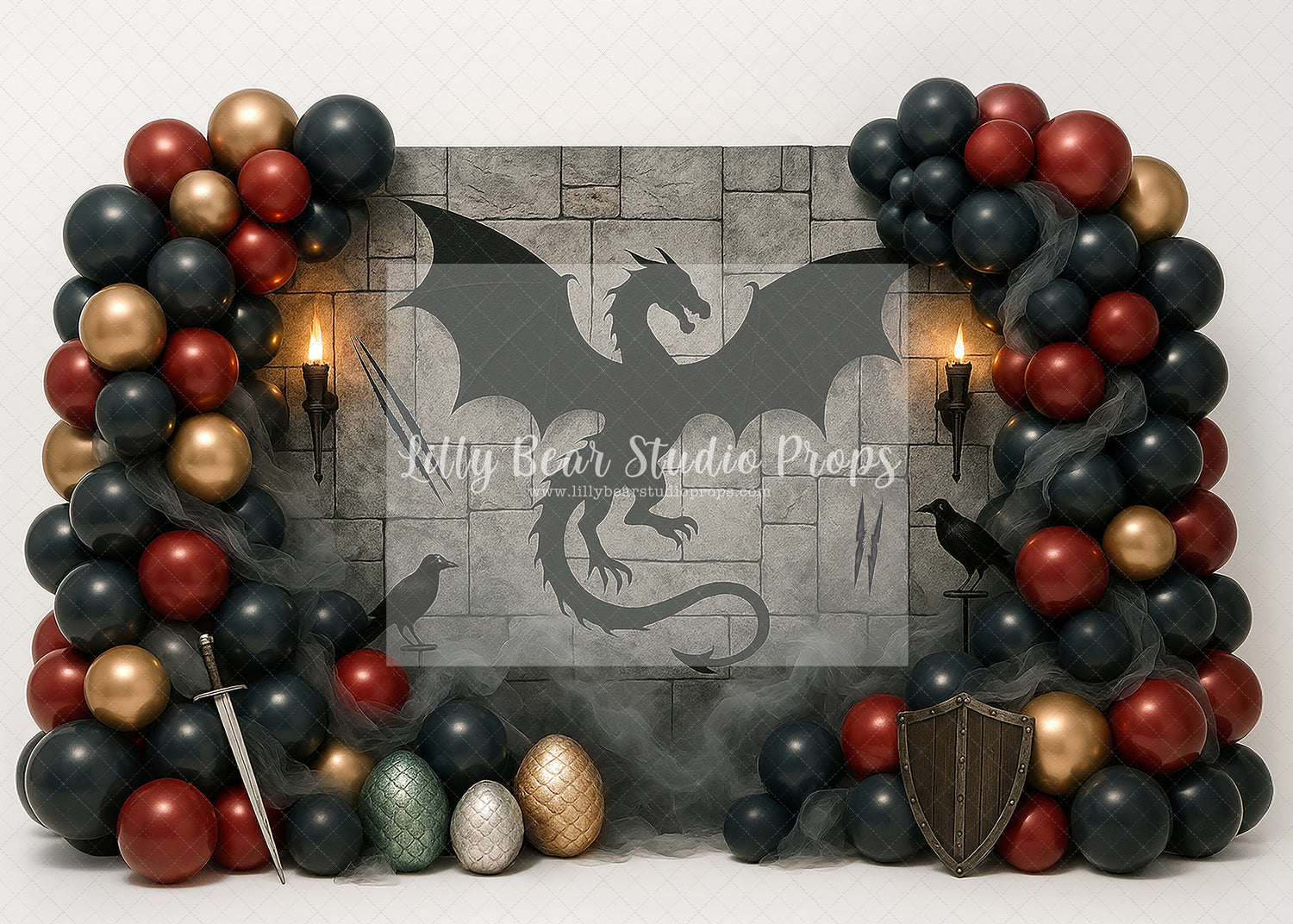 House of Dragons Stone wall Red
