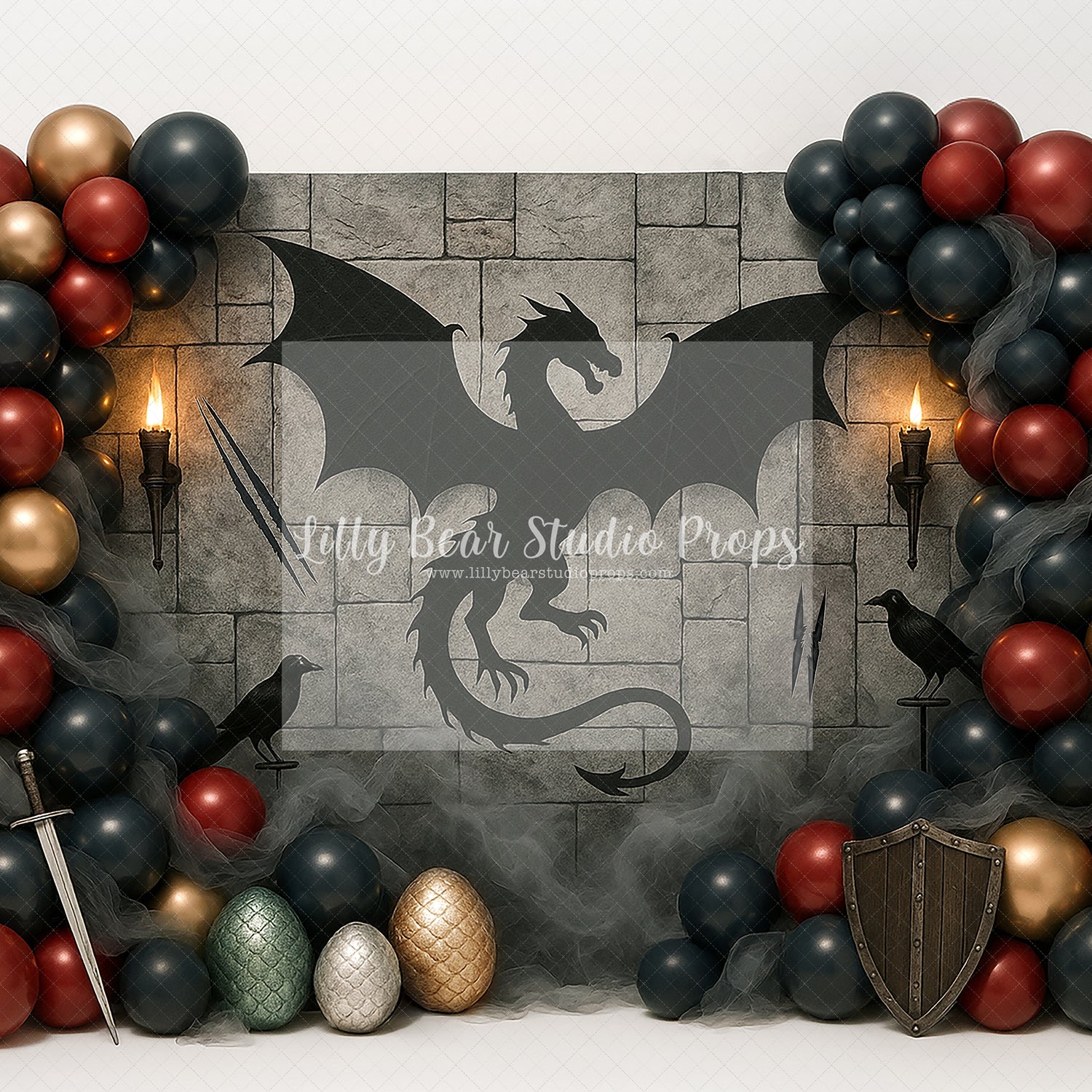 House of Dragons Stone wall Red
