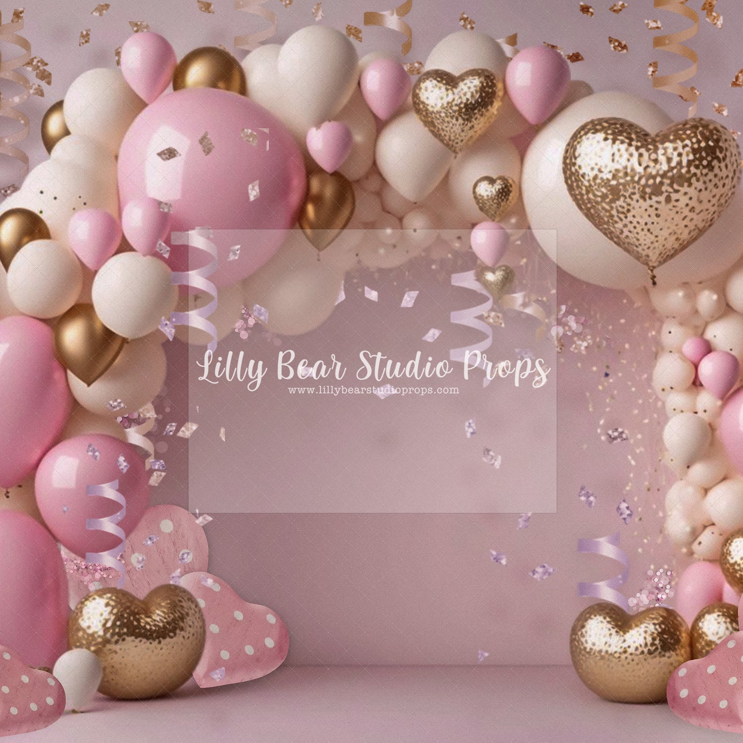 I HEART Party Balloons Arch