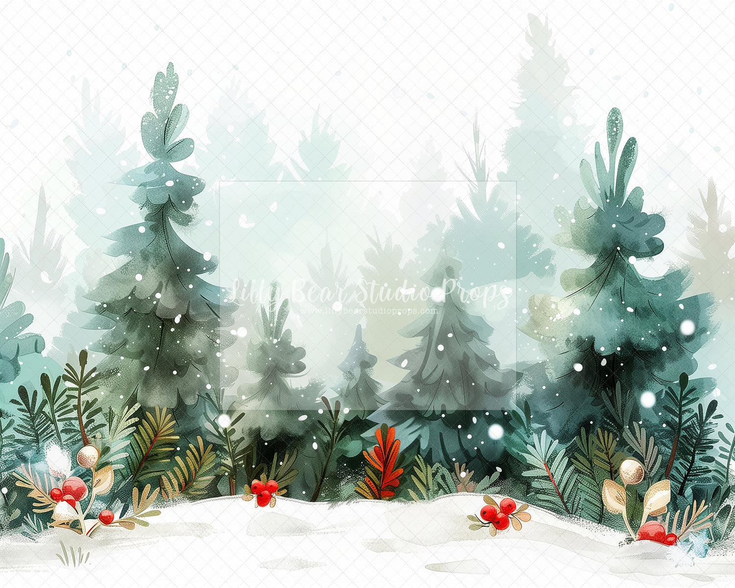 Illustrated Festive Trees