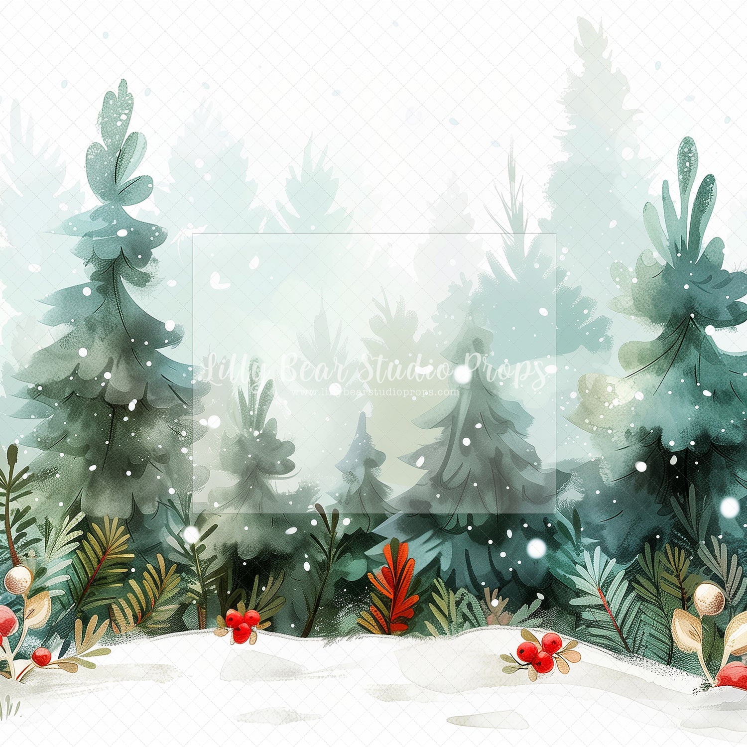 Illustrated Festive Trees