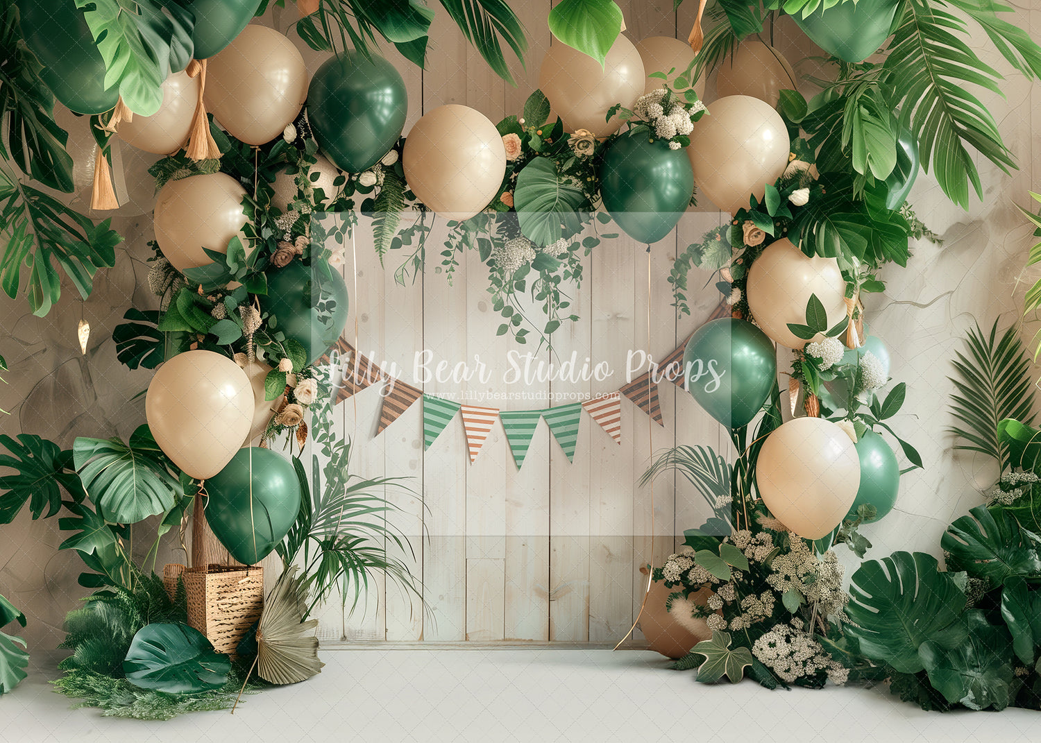 Jungle Green & Sand Balloons