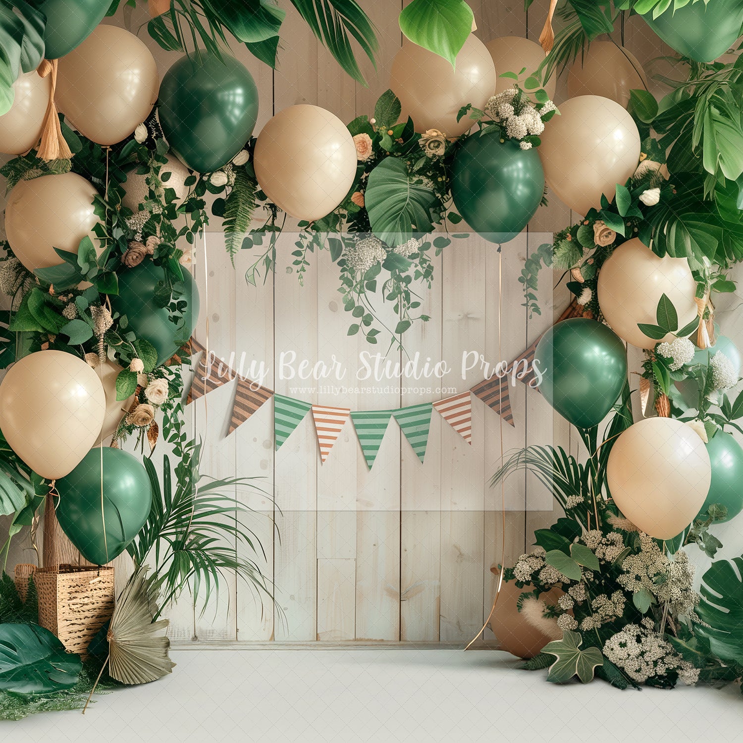 Jungle Green & Sand Balloons