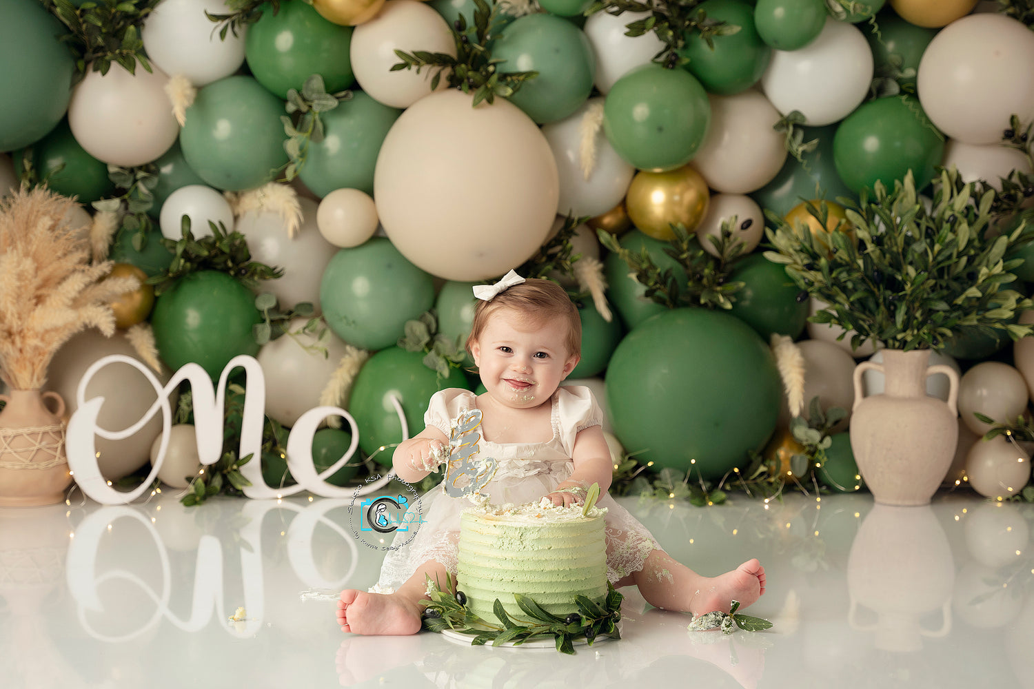 Olive Vines Balloon Wall