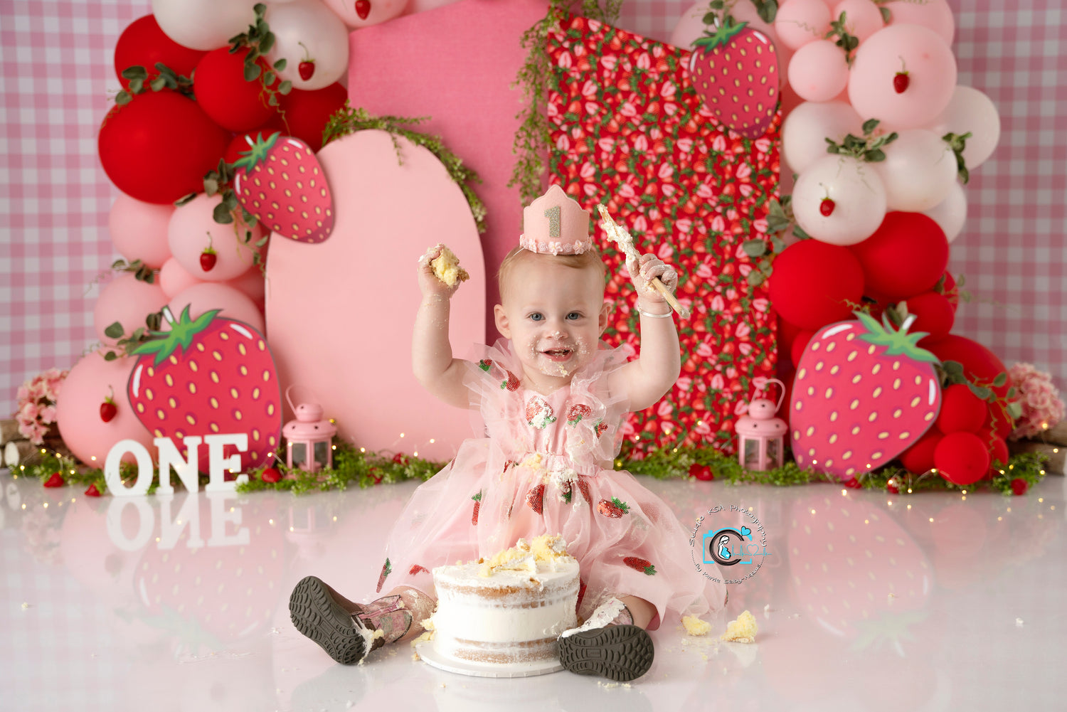 Strawberry Gingham Time