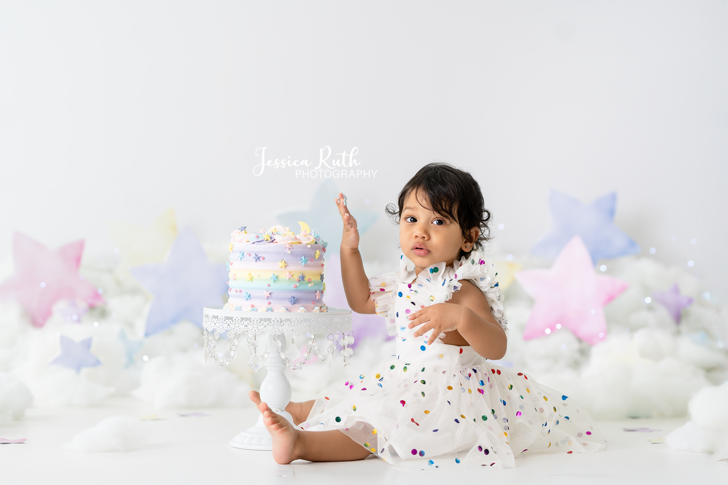 Bright White & Pastel Stars