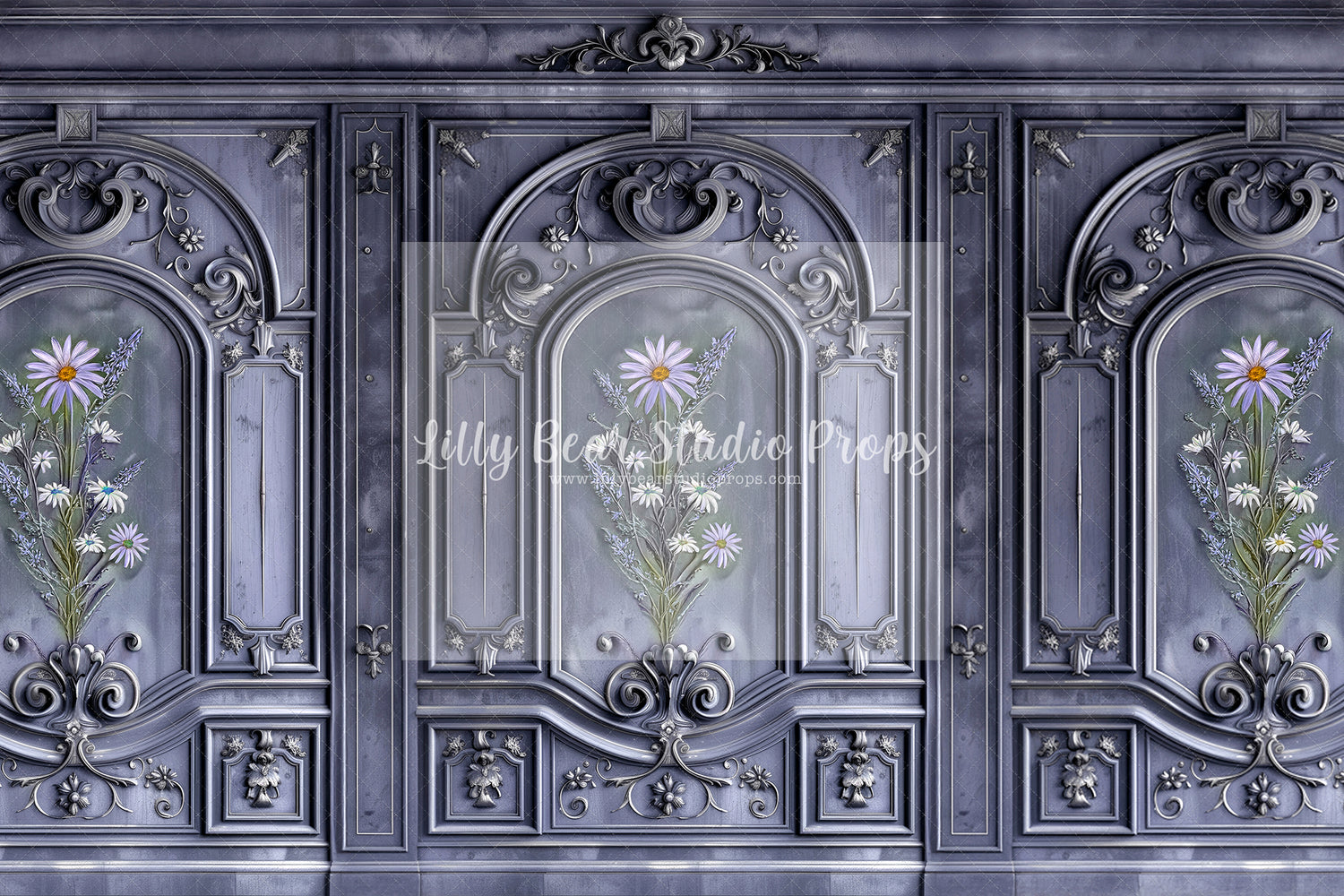 Lady Lavender Wainscotting Wall
