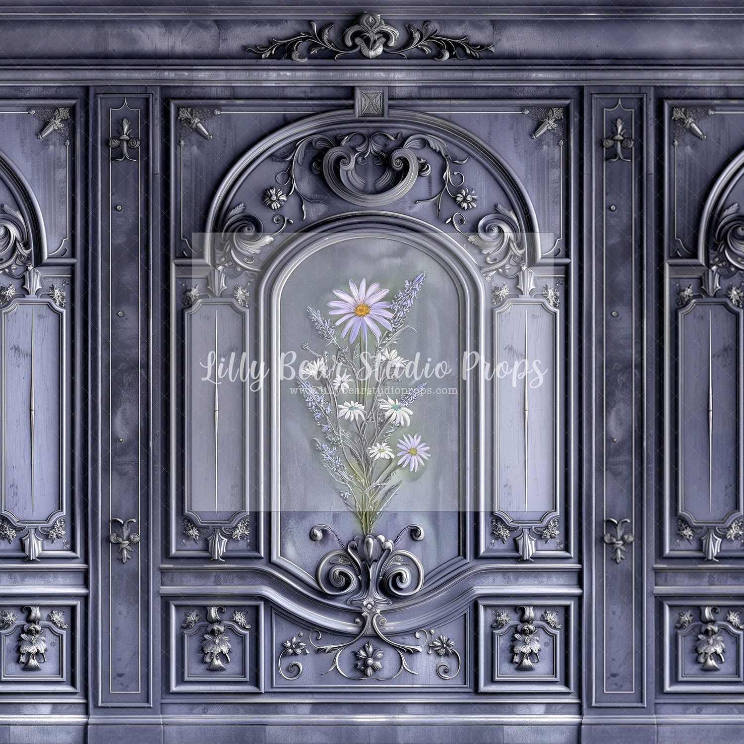 Lady Lavender Wainscotting Wall