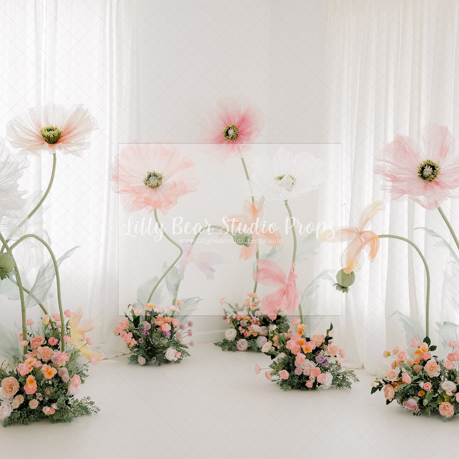 Large Paper Flower White Room