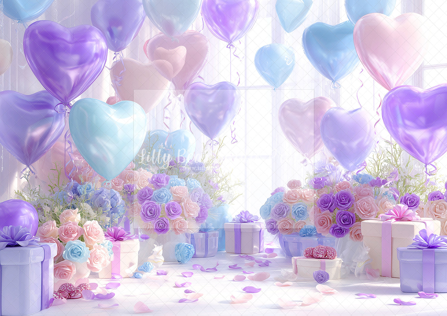 Lavender Balloon Valentine Loft