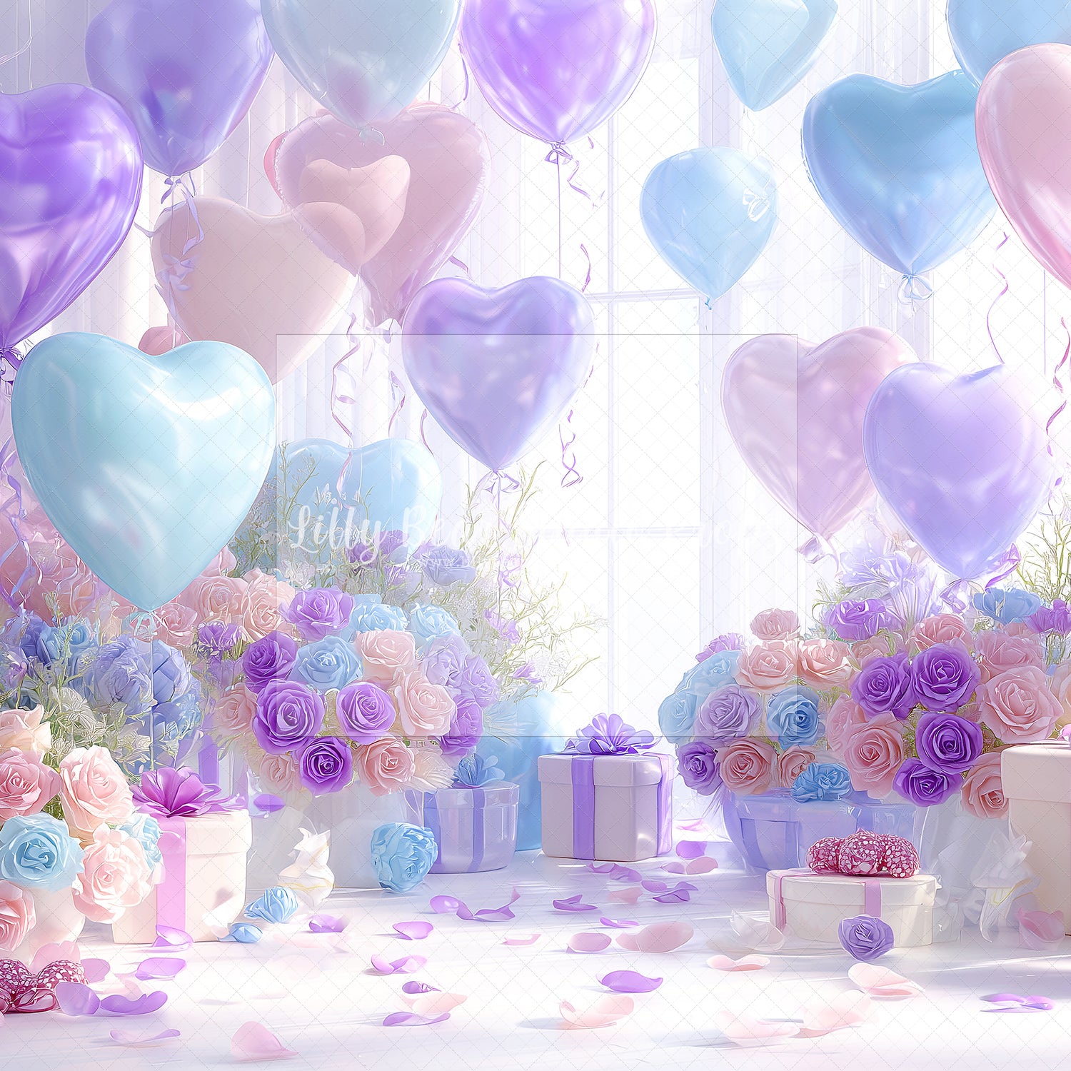Lavender Balloon Valentine Loft
