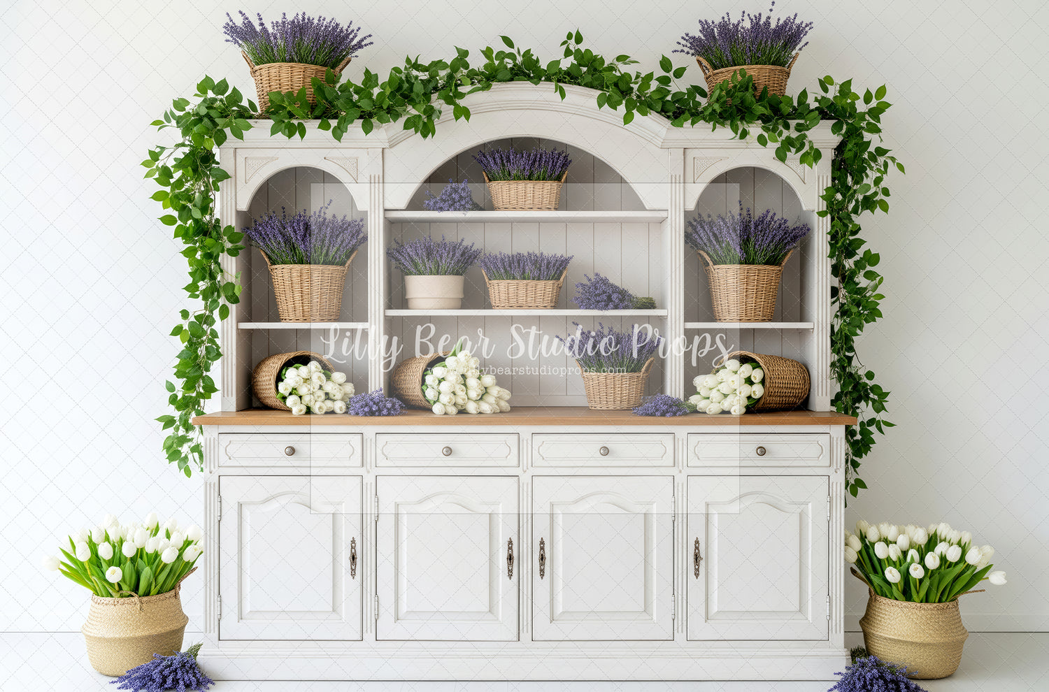 Lavender Farmhouse Hutch