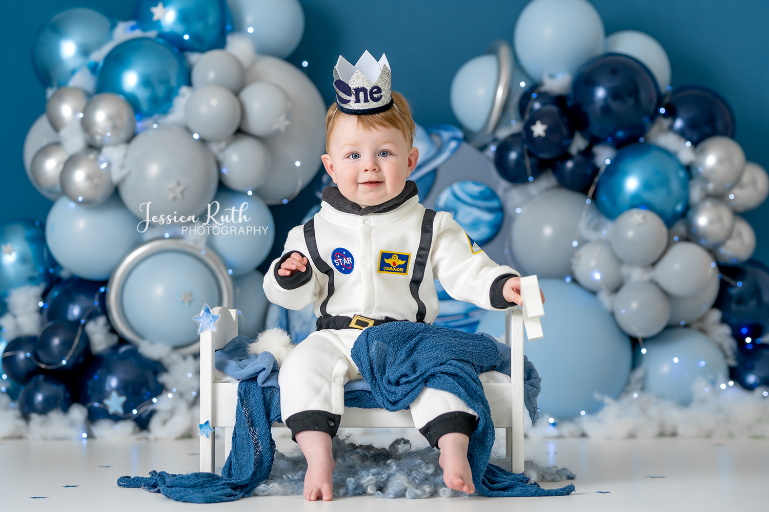 Blue Galaxy Balloons