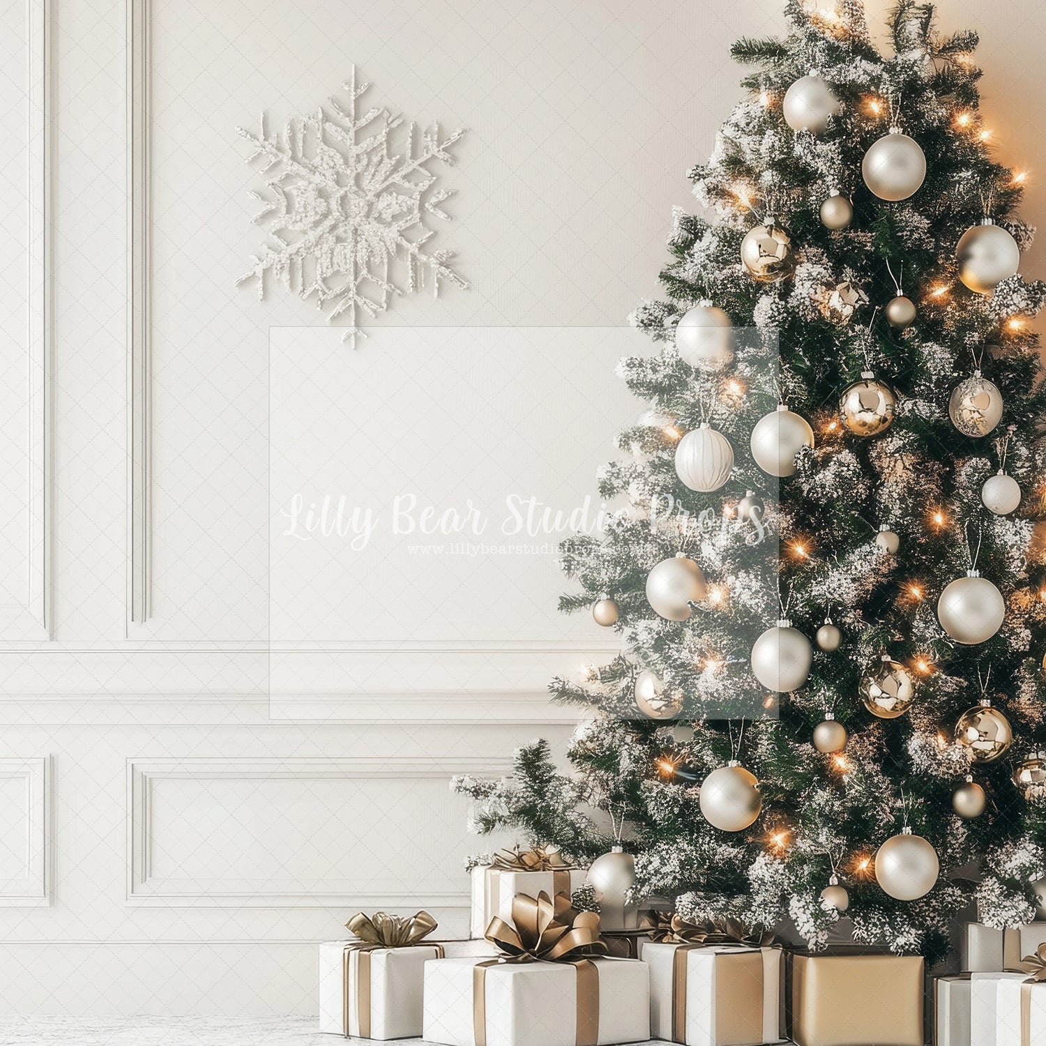 Light & Airy Christmas Tree and Wall - Sweep Option