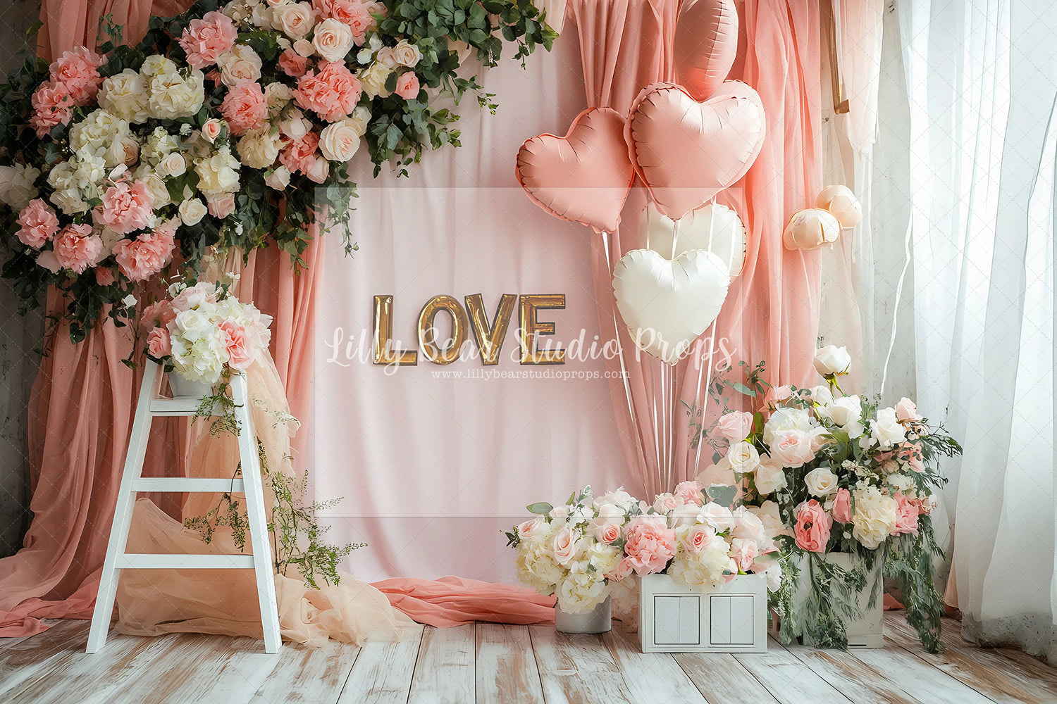 Love you Roses & Balloons