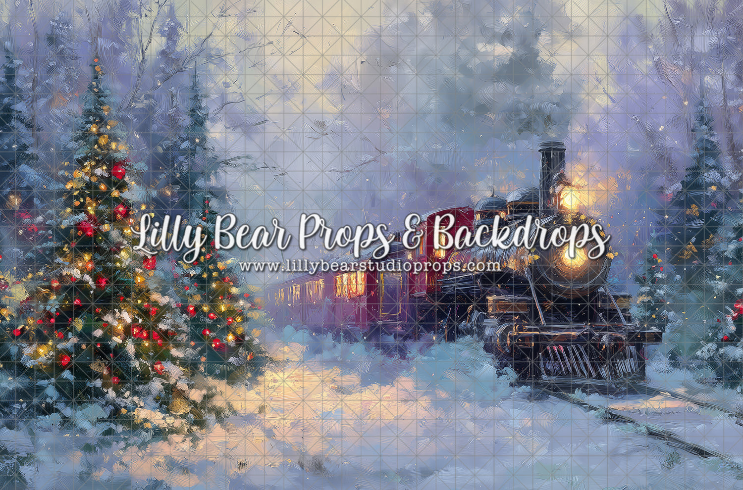Midnight Christmas Express Painting