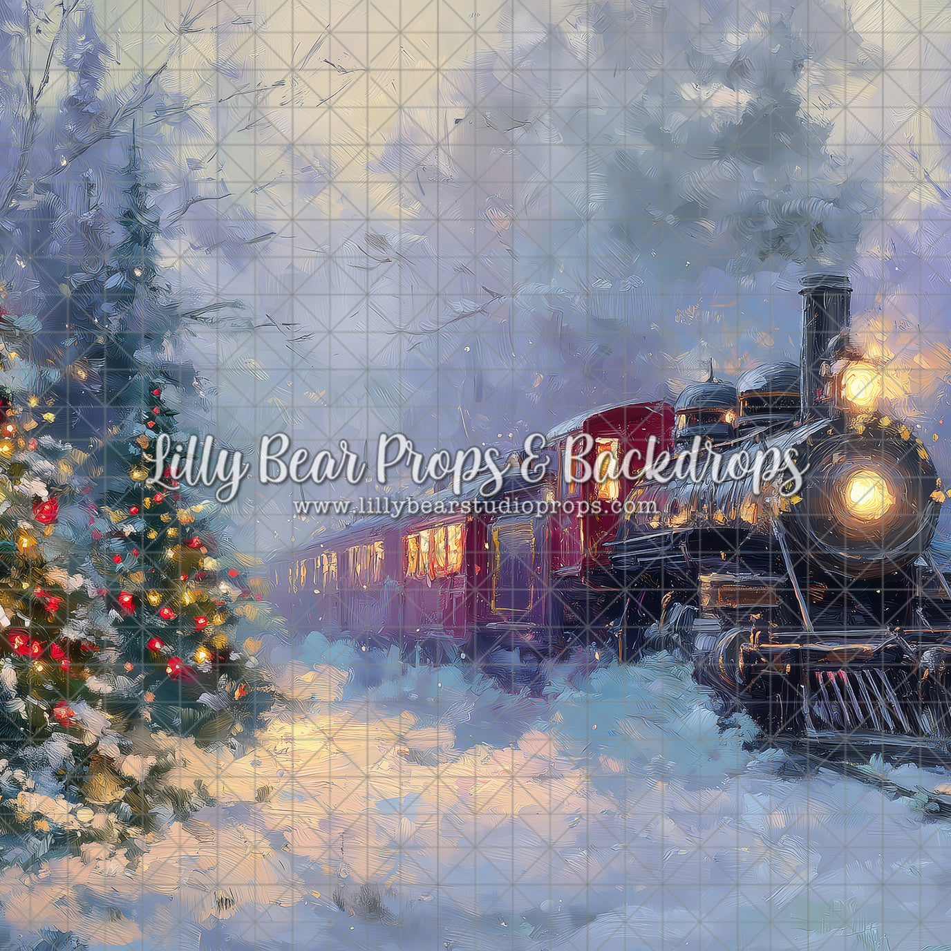 Midnight Christmas Express Painting