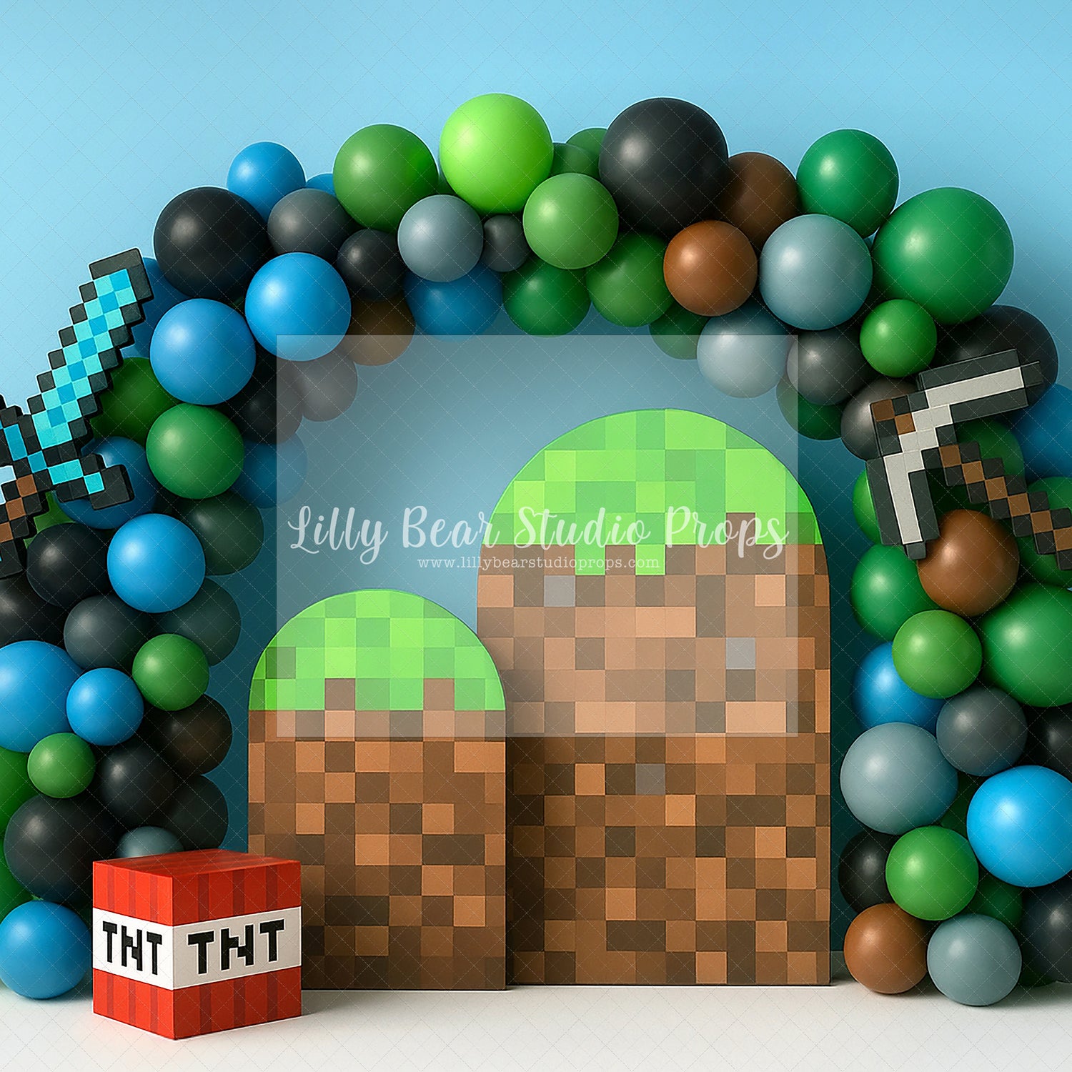 Minecraft Pixel Grass Arches