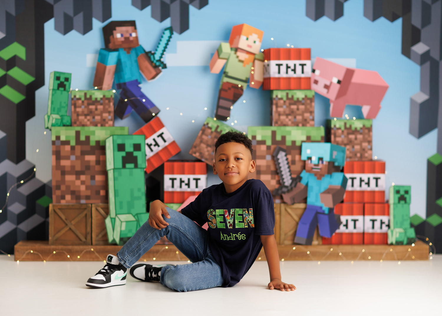 Minecraft Blocks - 96x60' Wrinkle Free Fabric RTS