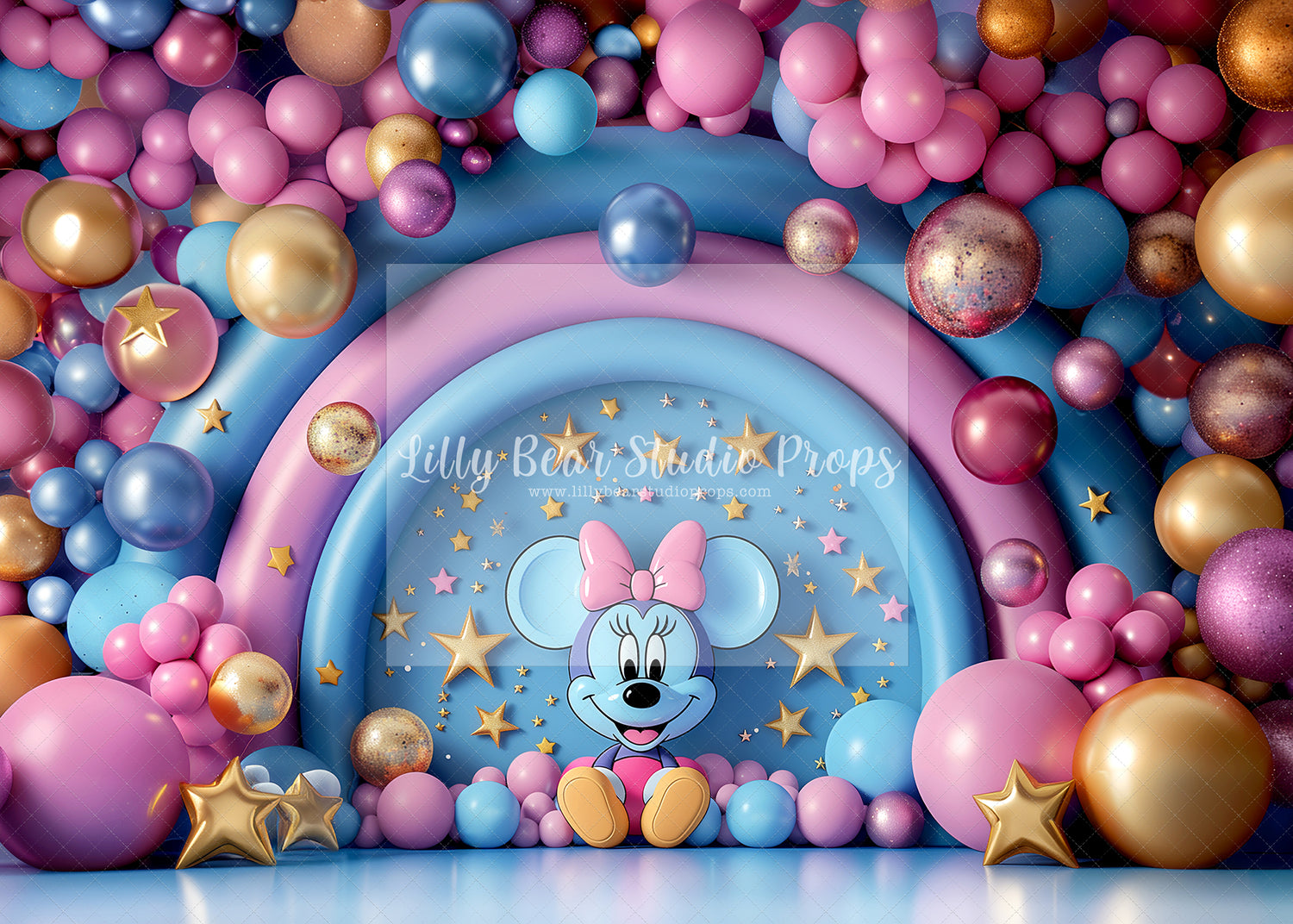 Minnie Rainbow Balloons