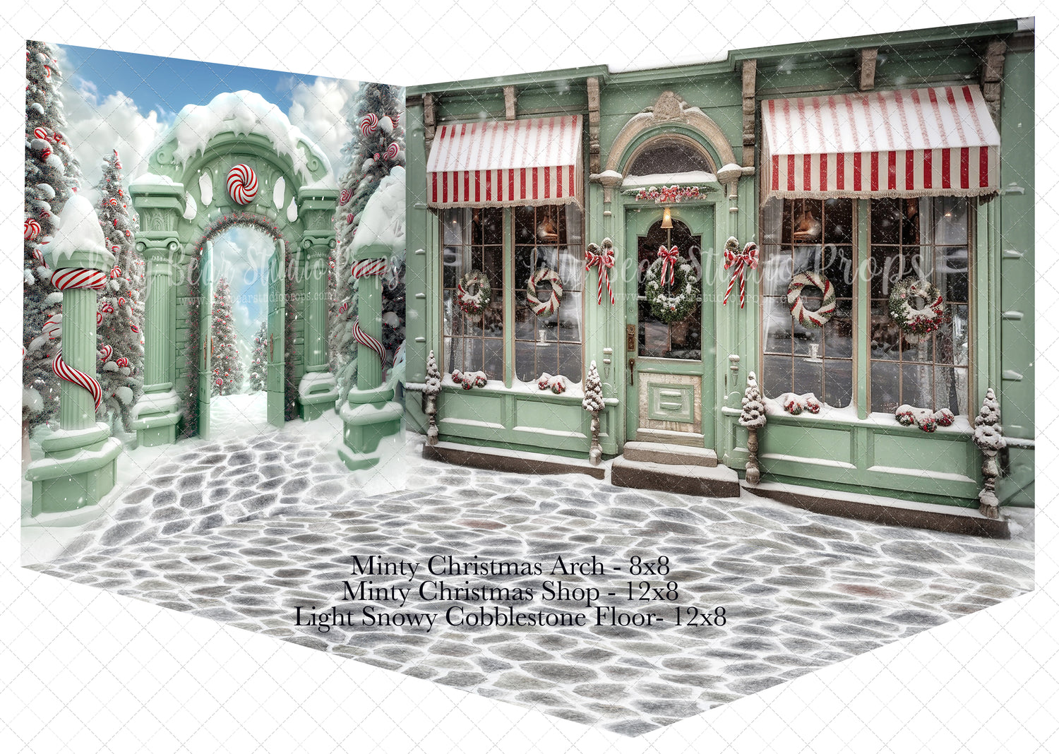 Minty Christmas Shop Room